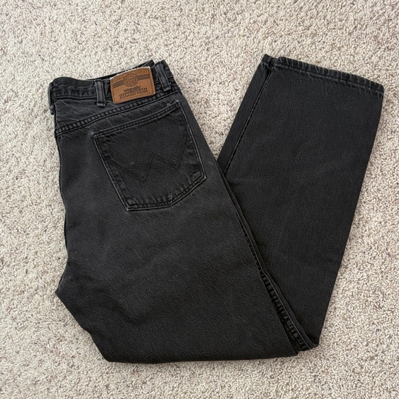 Wrangler Denim - VINTAGE Wrangler Black Dark Denim Jeans 34” waist